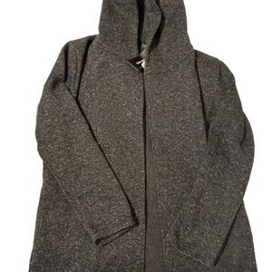 Women's Charcoal Hooded Cardigan